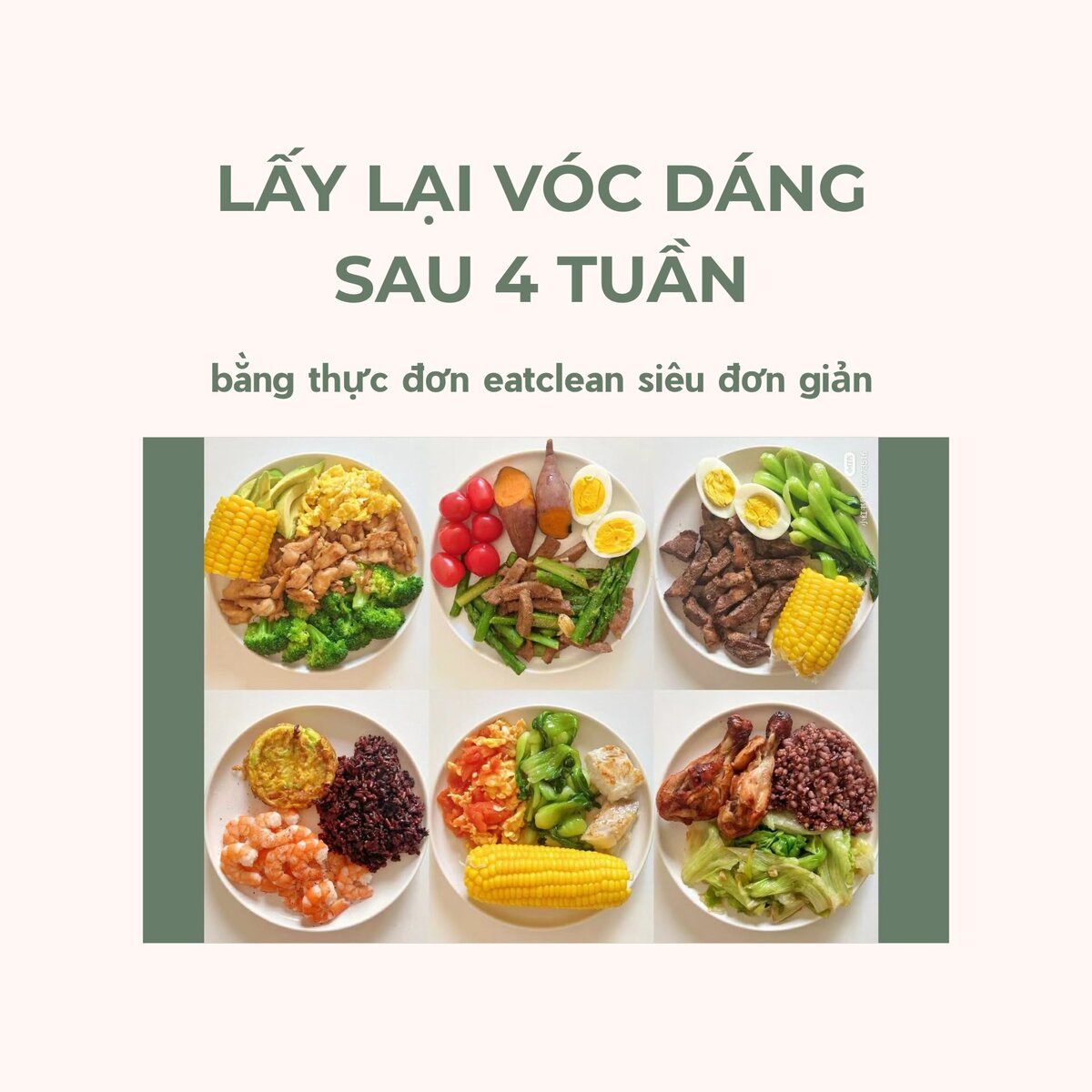 Thực đơn eatclean 4 tuần